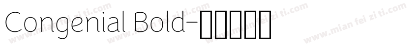 Congenial Bold字体转换